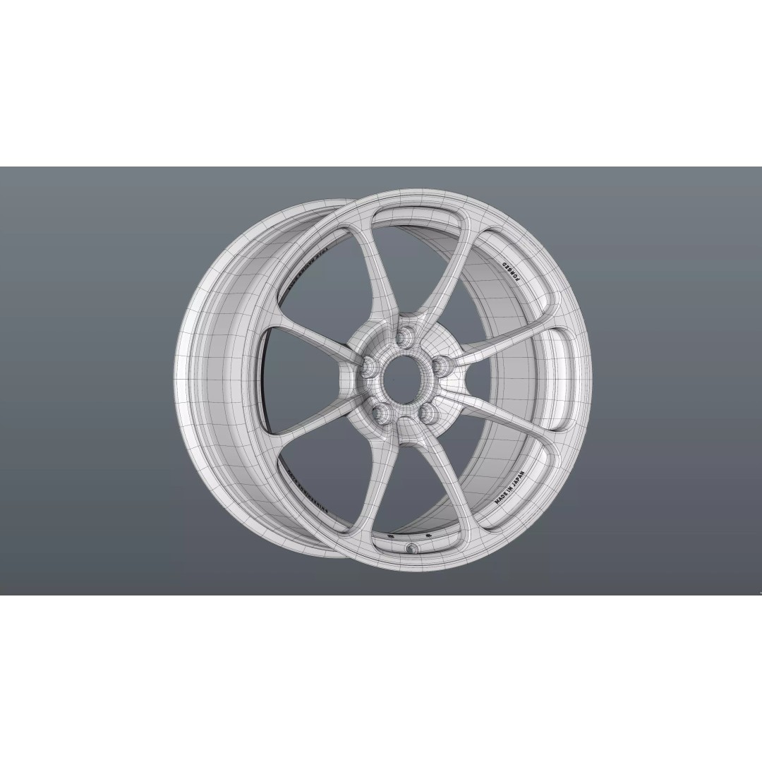 RAYS NE24 3D Model – Low Poly Car Rim, PBR Textures, FBX, OBJ, Blender - View 26