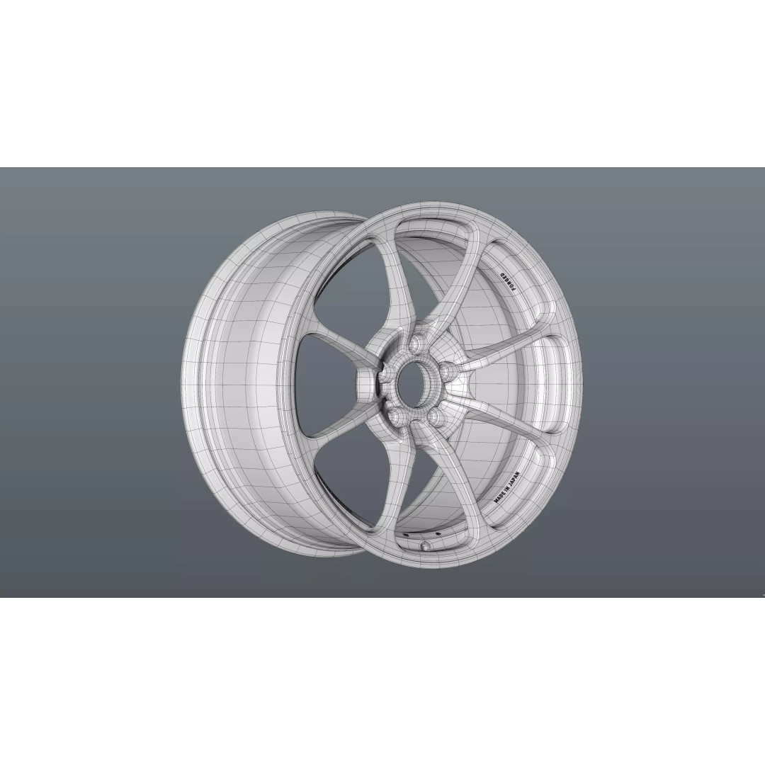 RAYS NE24 3D Model – Low Poly Car Rim, PBR Textures, FBX, OBJ, Blender - View 27