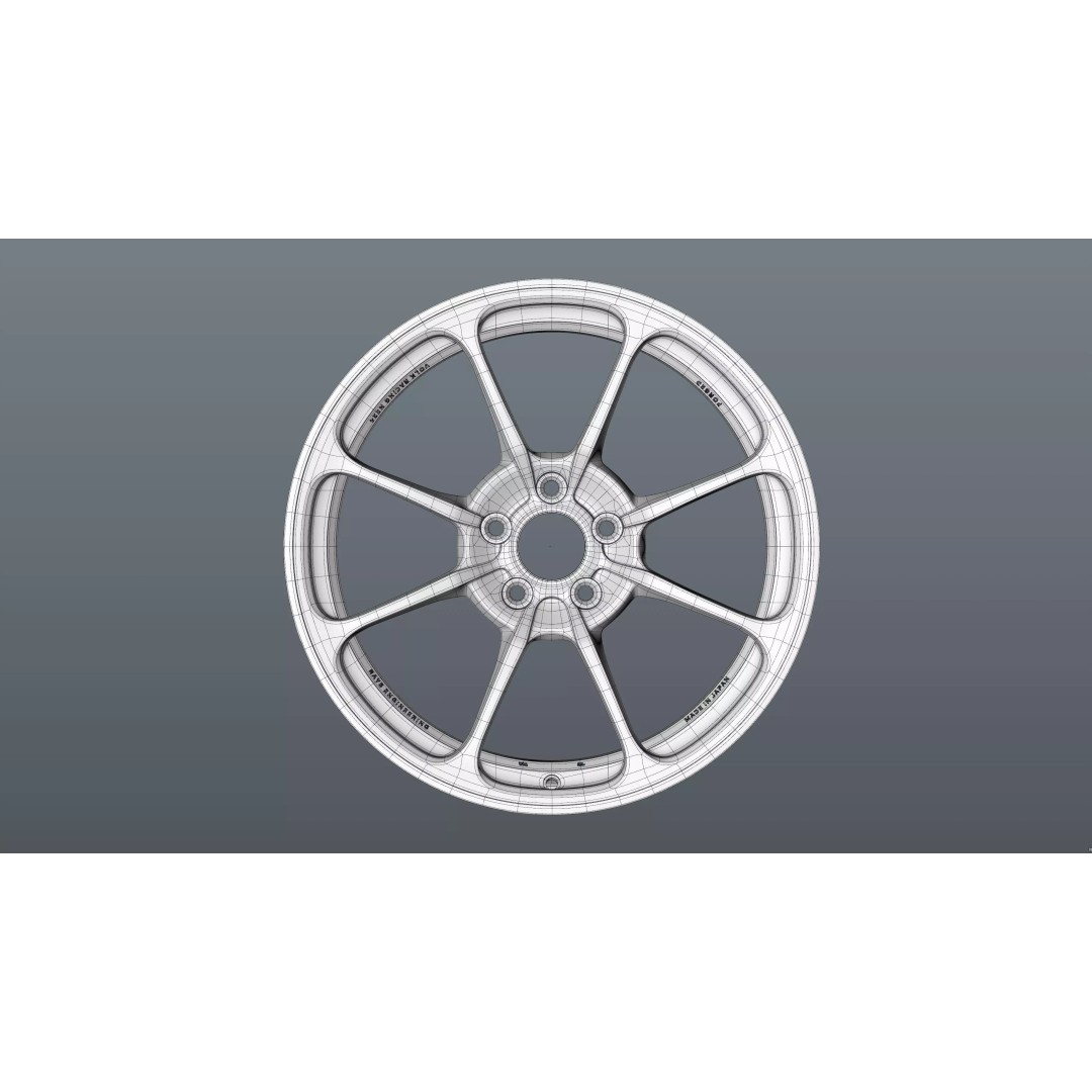 RAYS NE24 3D Model – Low Poly Car Rim, PBR Textures, FBX, OBJ, Blender - View 28