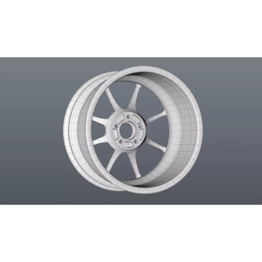 RAYS NE24 3D Model – Low Poly Car Rim, PBR Textures, FBX, OBJ, Blender - View 30