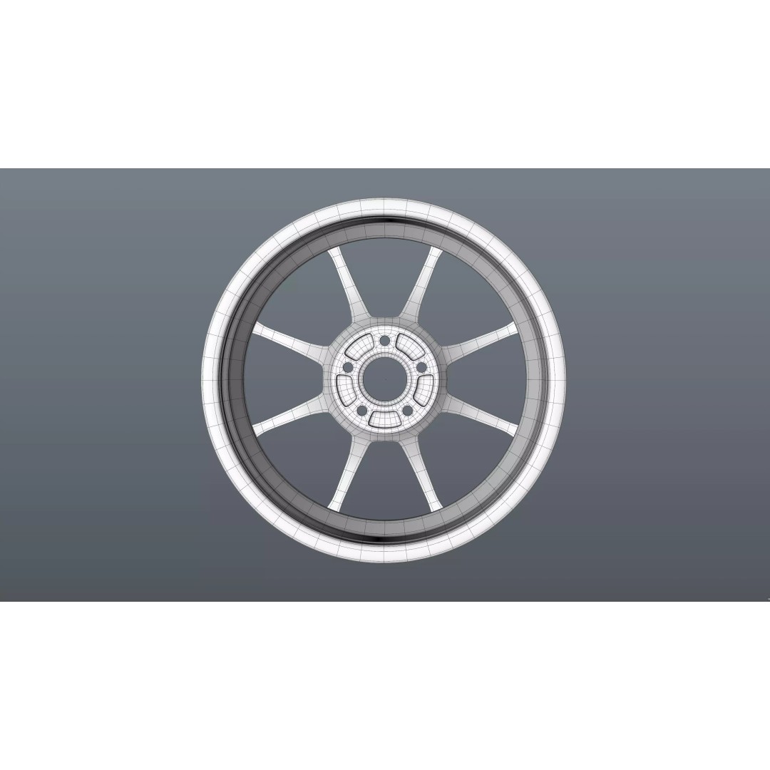 RAYS NE24 3D Model – Low Poly Car Rim, PBR Textures, FBX, OBJ, Blender - View 31