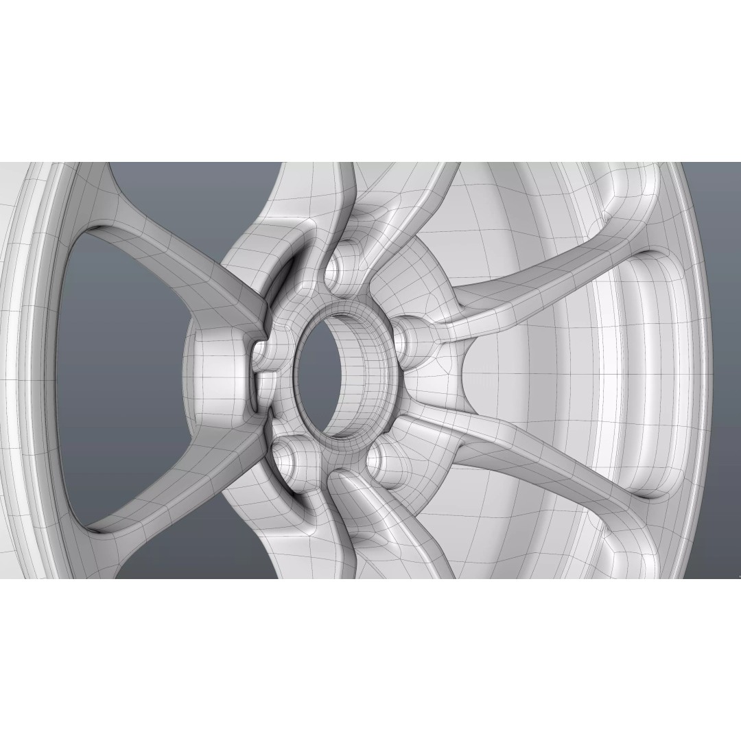 RAYS NE24 3D Model – Low Poly Car Rim, PBR Textures, FBX, OBJ, Blender - View 35