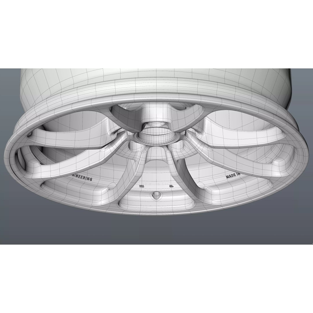 RAYS NE24 3D Model – Low Poly Car Rim, PBR Textures, FBX, OBJ, Blender - View 36