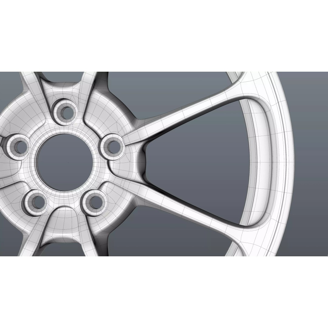 RAYS NE24 3D Model – Low Poly Car Rim, PBR Textures, FBX, OBJ, Blender - View 37