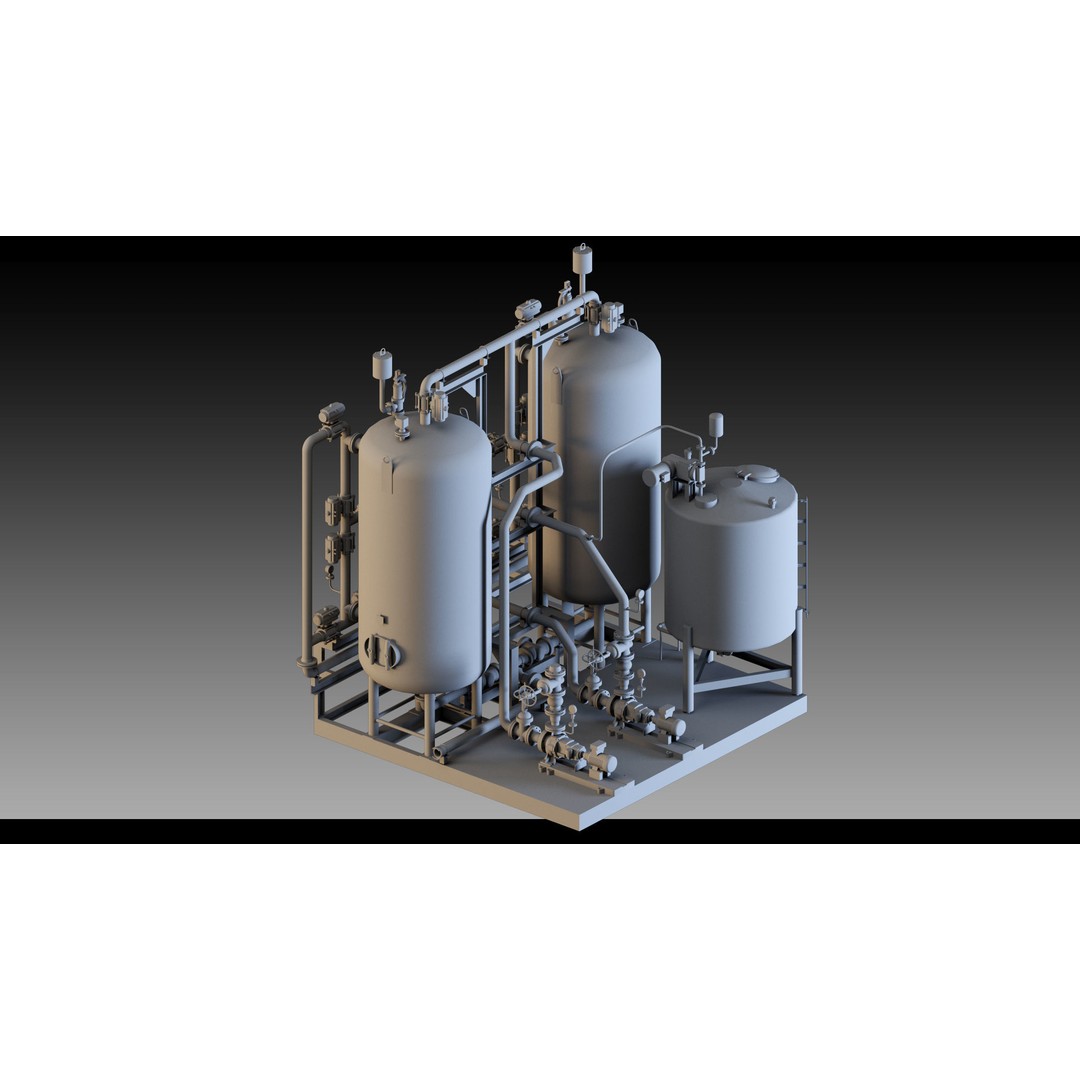 Factory Units and Props 3D Model – High Detail Industrial Assets, FBX, Blender - View 3