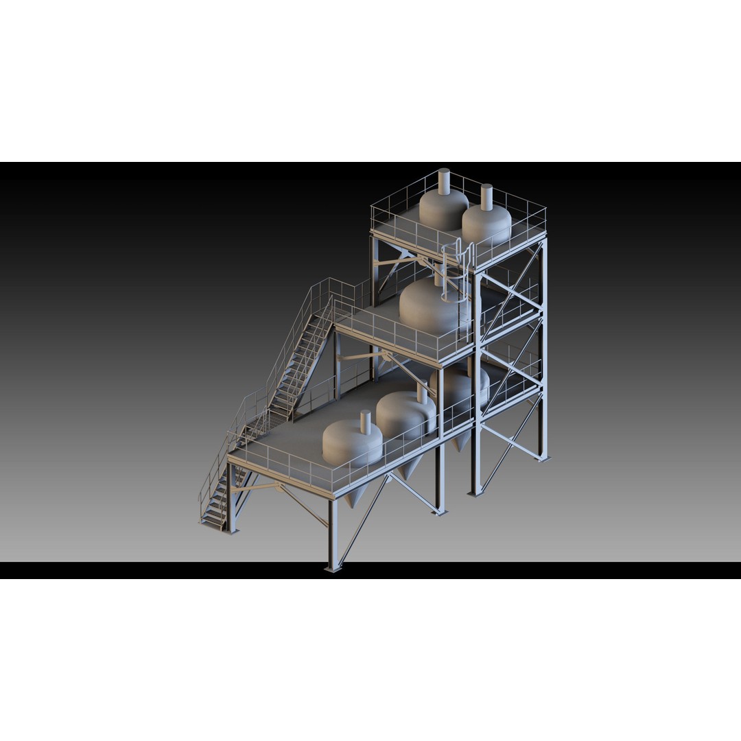 Factory Units and Props 3D Model – High Detail Industrial Assets, FBX, Blender - View 4