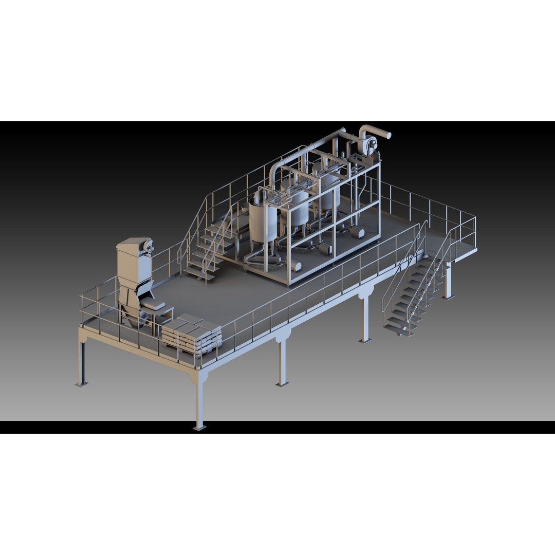 Factory Units and Props 3D Model – High Detail Industrial Assets, FBX, Blender - View 8