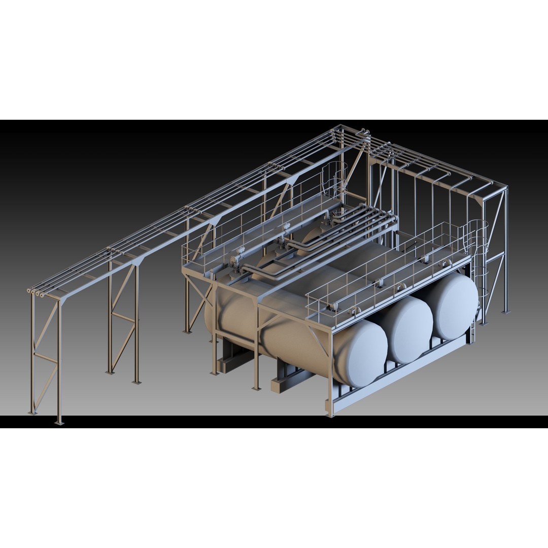 Factory Units and Props 3D Model – High Detail Industrial Assets, FBX, Blender - View 9