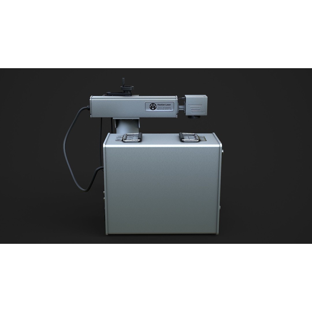 Fiber Laser Marking Machine 3D Model – Low Poly PBR Asset, FBX, OBJ - View 10
