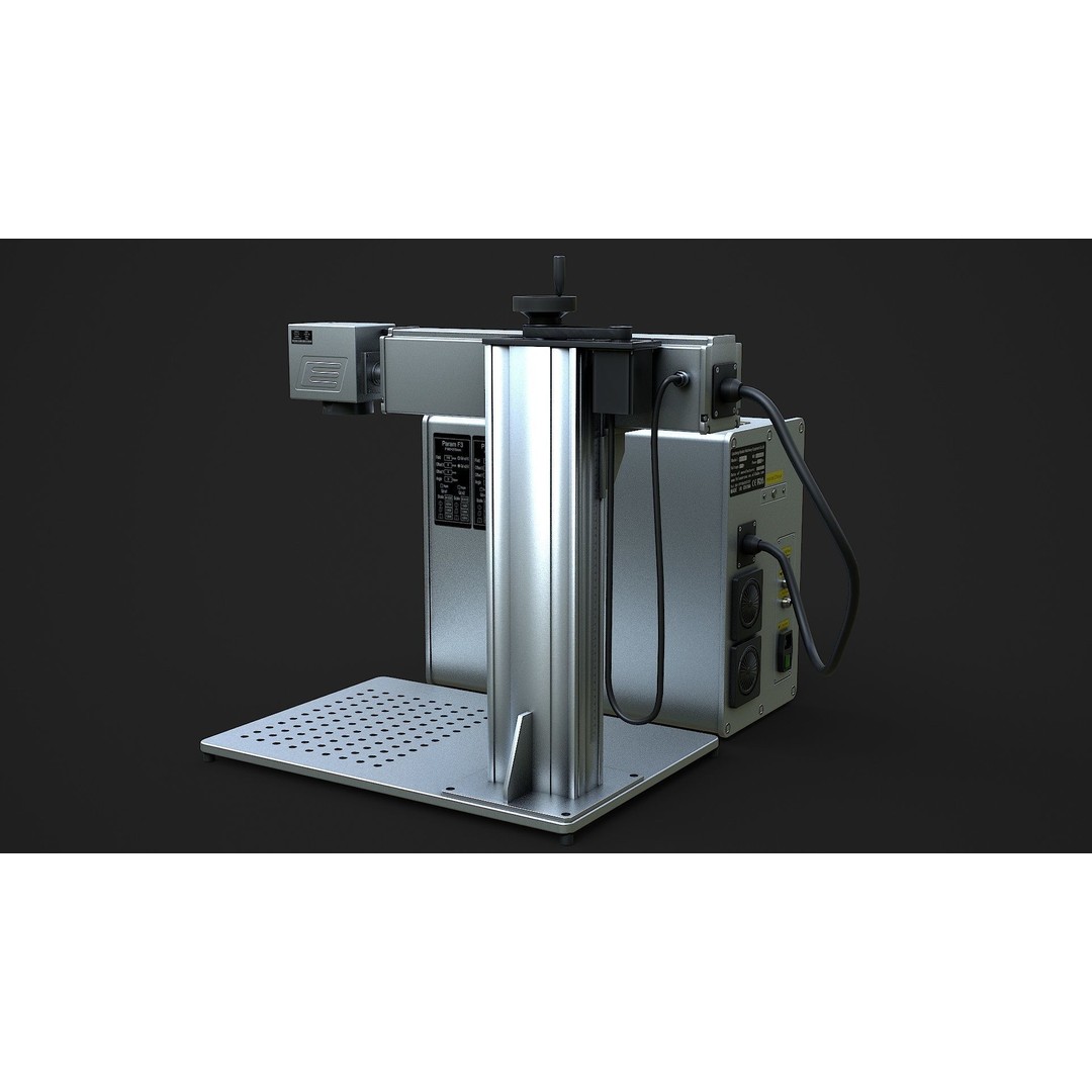 Fiber Laser Marking Machine 3D Model – Low Poly PBR Asset, FBX, OBJ - View 11