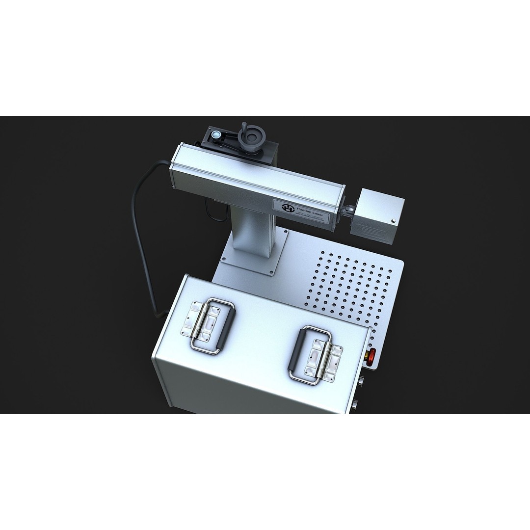 Fiber Laser Marking Machine 3D Model – Low Poly PBR Asset, FBX, OBJ - View 12