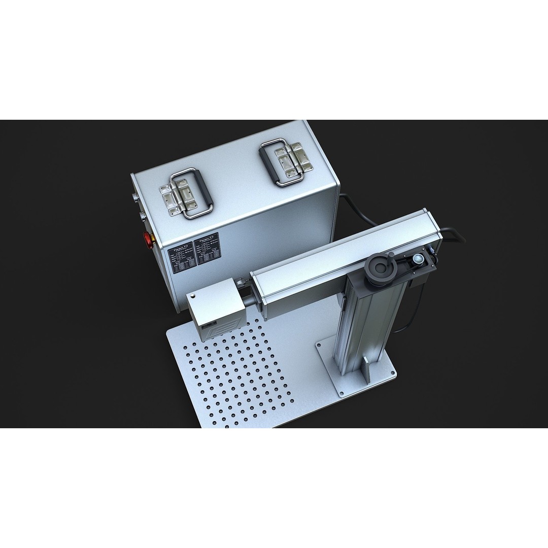Fiber Laser Marking Machine 3D Model – Low Poly PBR Asset, FBX, OBJ - View 13