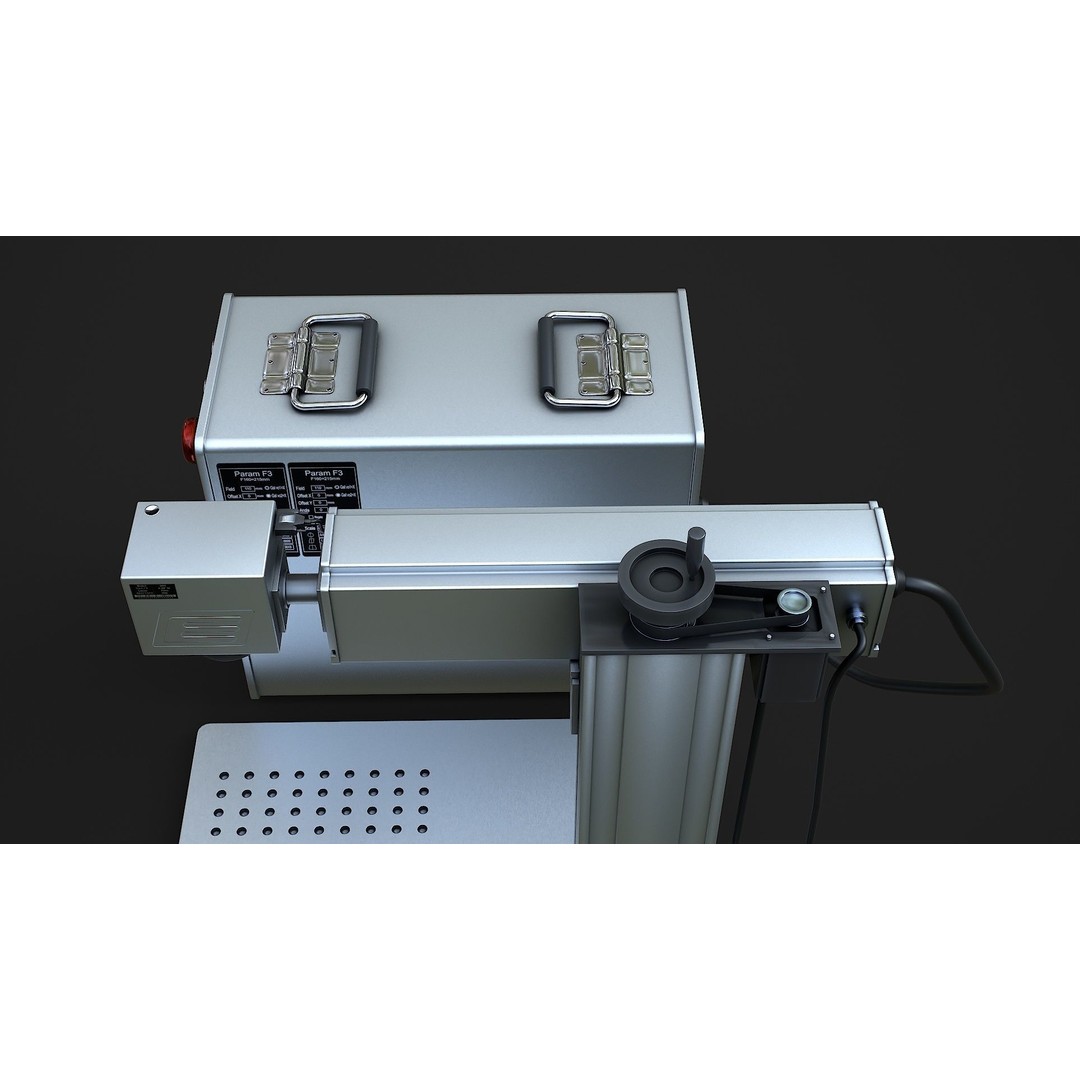 Fiber Laser Marking Machine 3D Model – Low Poly PBR Asset, FBX, OBJ - View 15