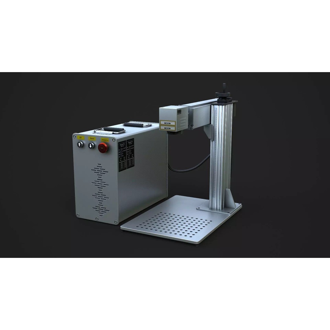 Fiber Laser Marking Machine 3D Model – Low Poly PBR Asset, FBX, OBJ - View 2