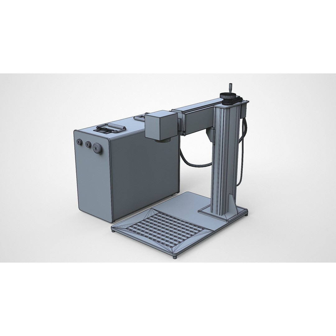 Fiber Laser Marking Machine 3D Model – Low Poly PBR Asset, FBX, OBJ - View 20