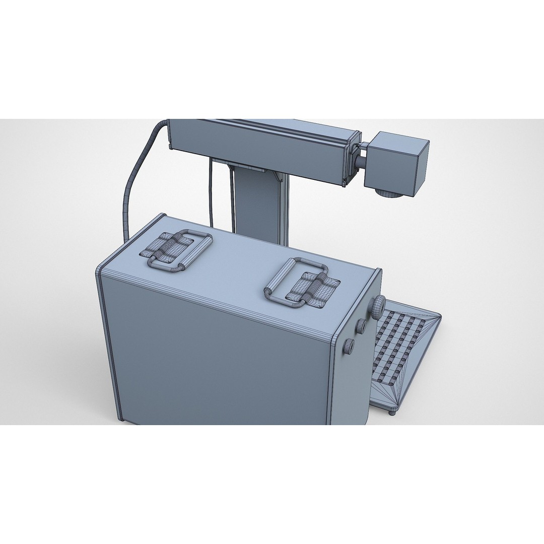 Fiber Laser Marking Machine 3D Model – Low Poly PBR Asset, FBX, OBJ - View 21