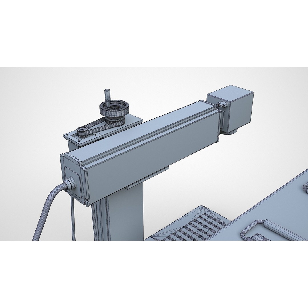 Fiber Laser Marking Machine 3D Model – Low Poly PBR Asset, FBX, OBJ - View 24