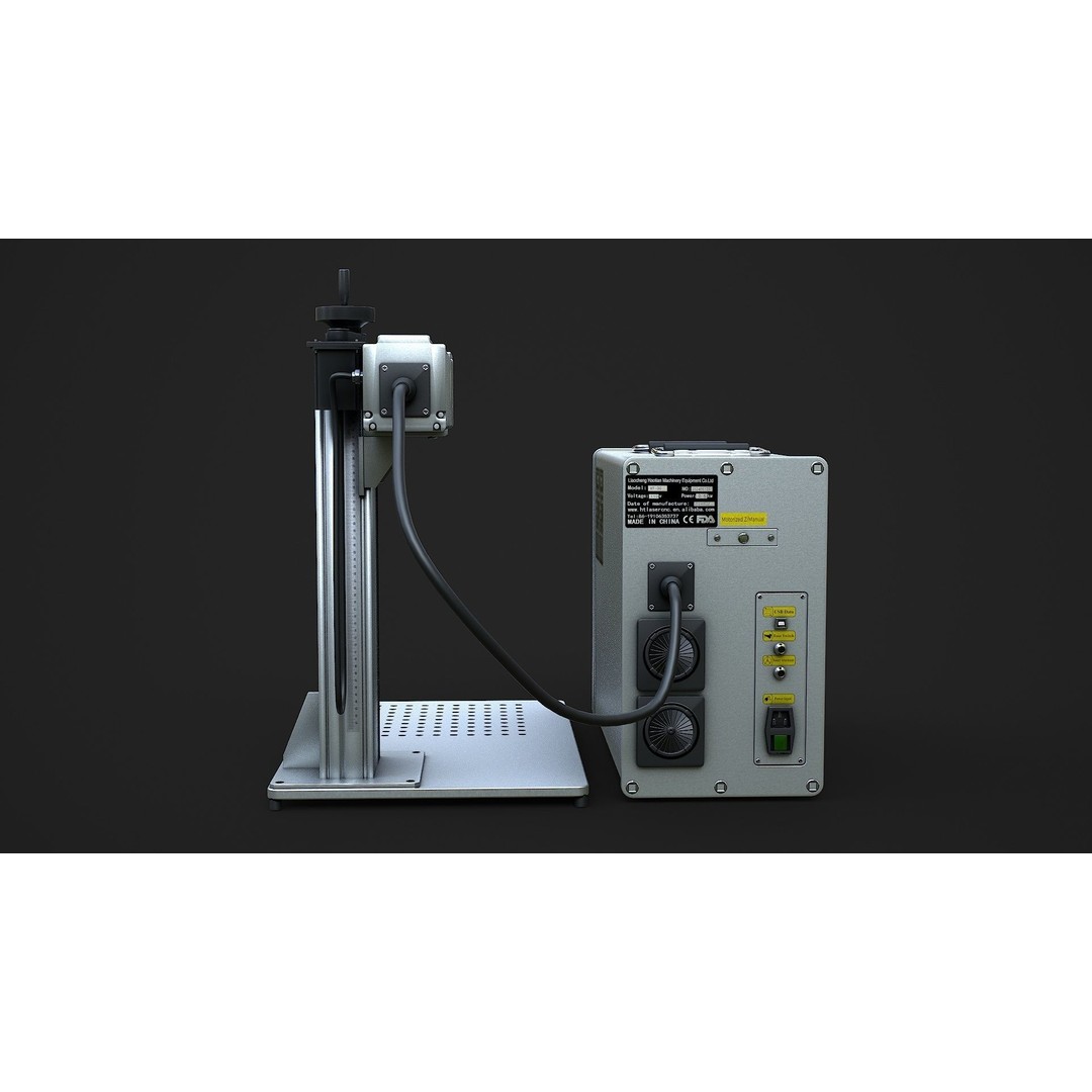 Fiber Laser Marking Machine 3D Model – Low Poly PBR Asset, FBX, OBJ - View 7