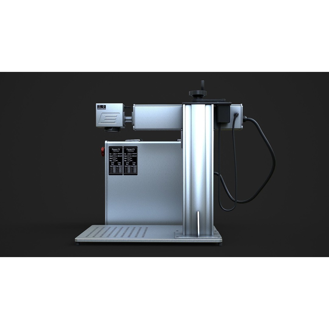 Fiber Laser Marking Machine 3D Model – Low Poly PBR Asset, FBX, OBJ - View 8