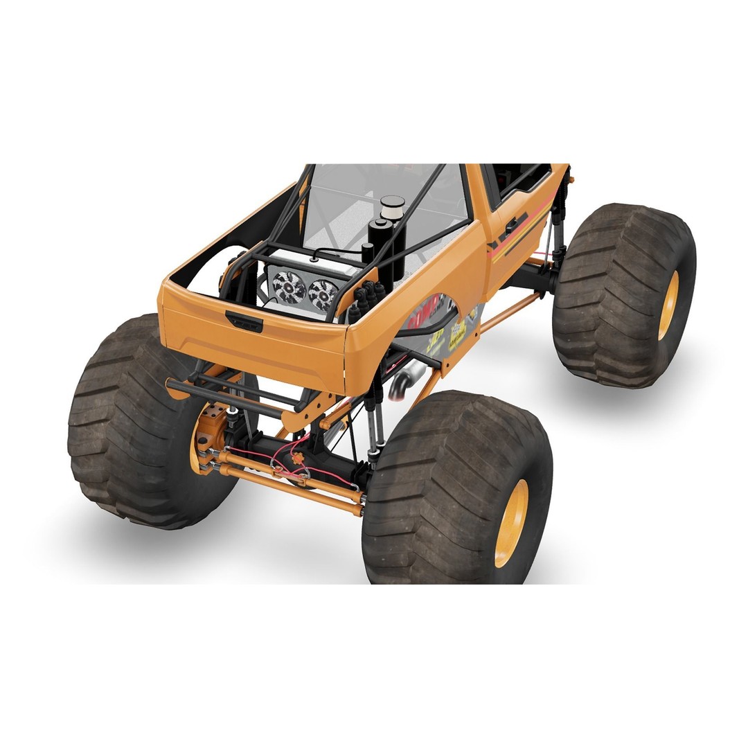 Monster Truck 3D Model – Low Poly Game Asset, FBX, PBR Textures - View 13
