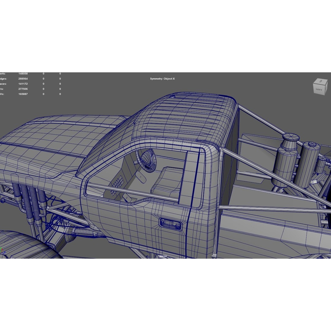 Monster Truck 3D Model – Low Poly Game Asset, FBX, PBR Textures - View 20