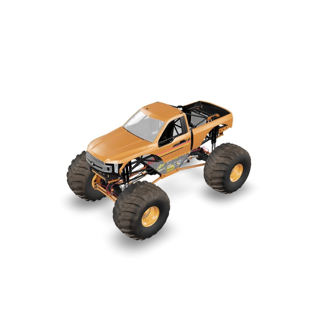 Monster Truck 3D Model – Low Poly Game Asset, FBX, PBR Textures - View 4