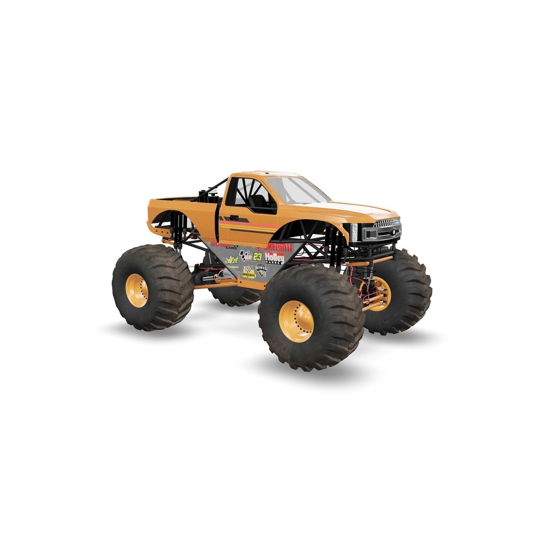 Monster Truck 3D Model – Low Poly Game Asset, FBX, PBR Textures - View 5