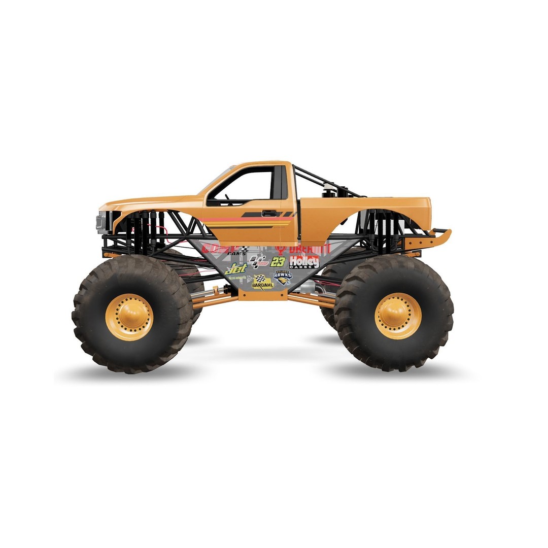 Monster Truck 3D Model – Low Poly Game Asset, FBX, PBR Textures - View 6