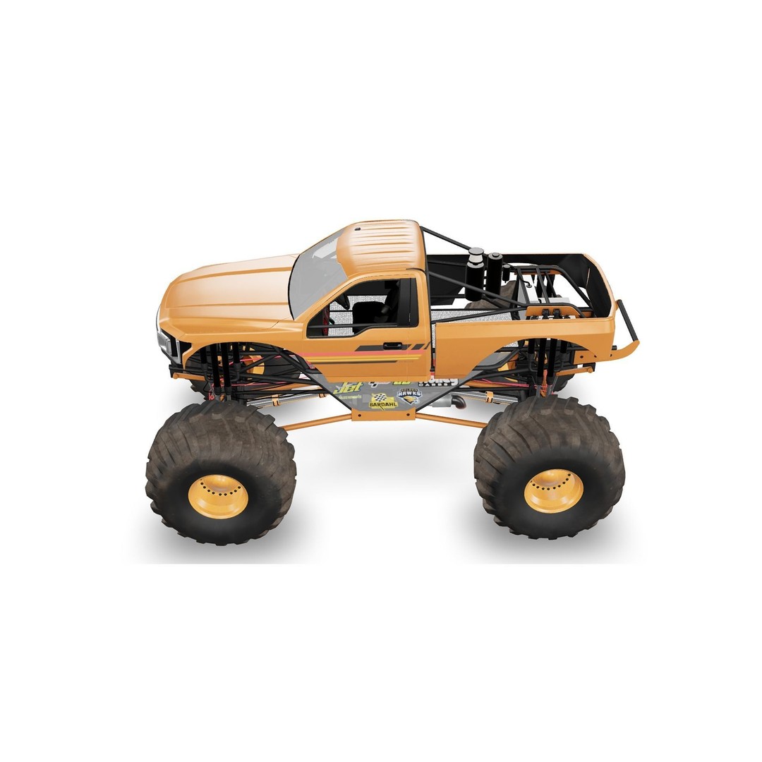 Monster Truck 3D Model – Low Poly Game Asset, FBX, PBR Textures - View 7