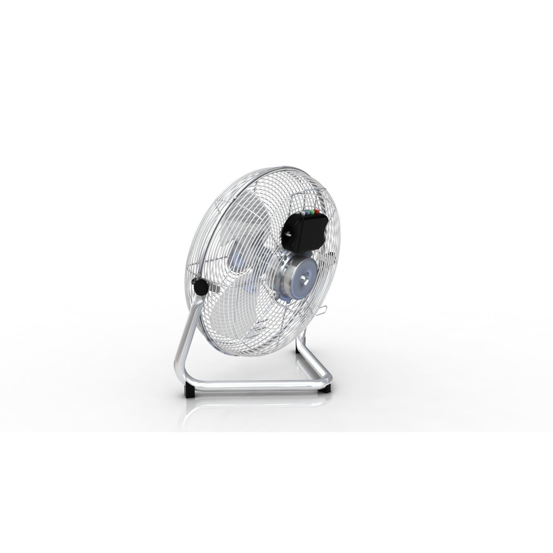 Heavy Duty Floor Fan 3D Model – Industrial High Velocity Asset, PBR, FBX, OBJ - View 12