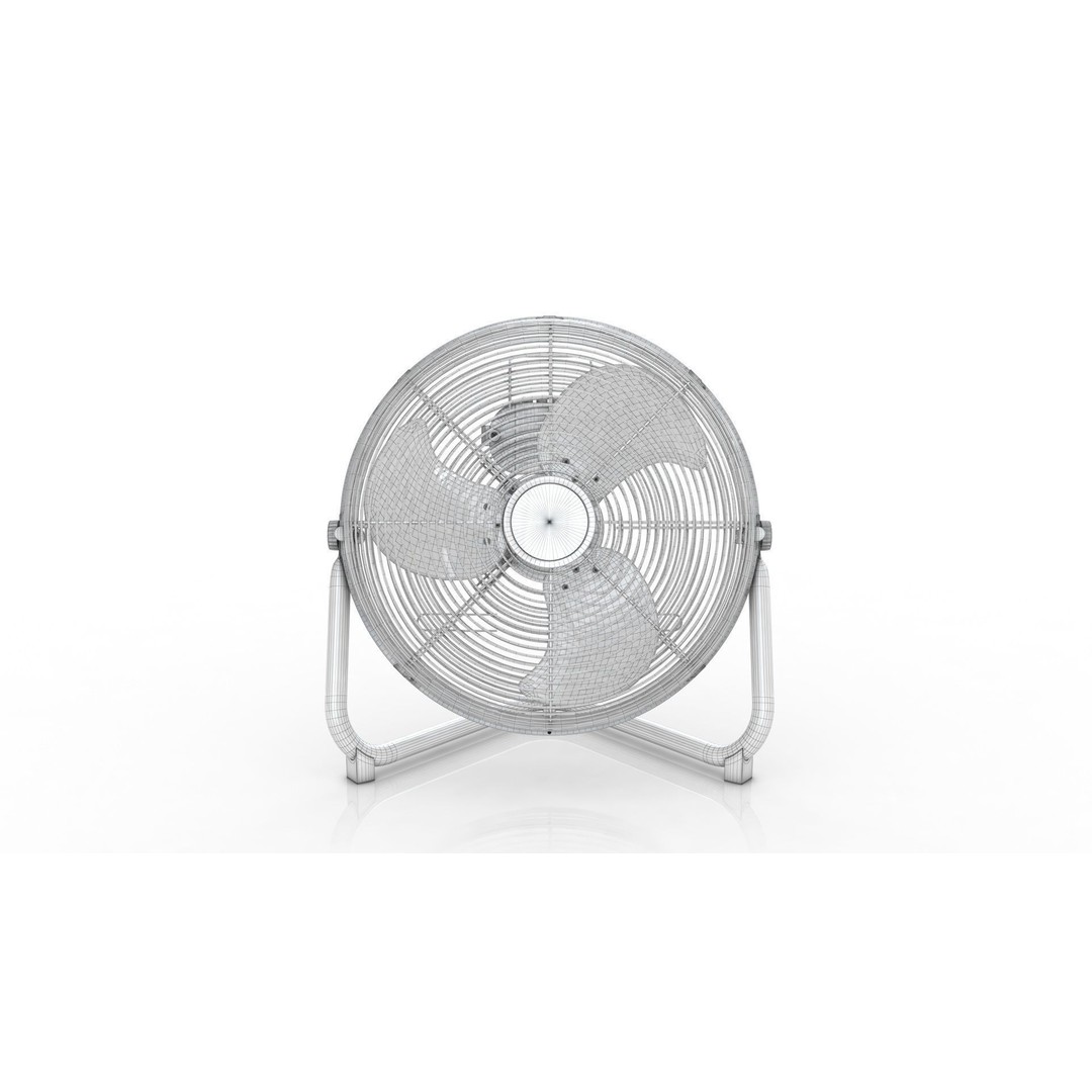 Heavy Duty Floor Fan 3D Model – Industrial High Velocity Asset, PBR, FBX, OBJ - View 16