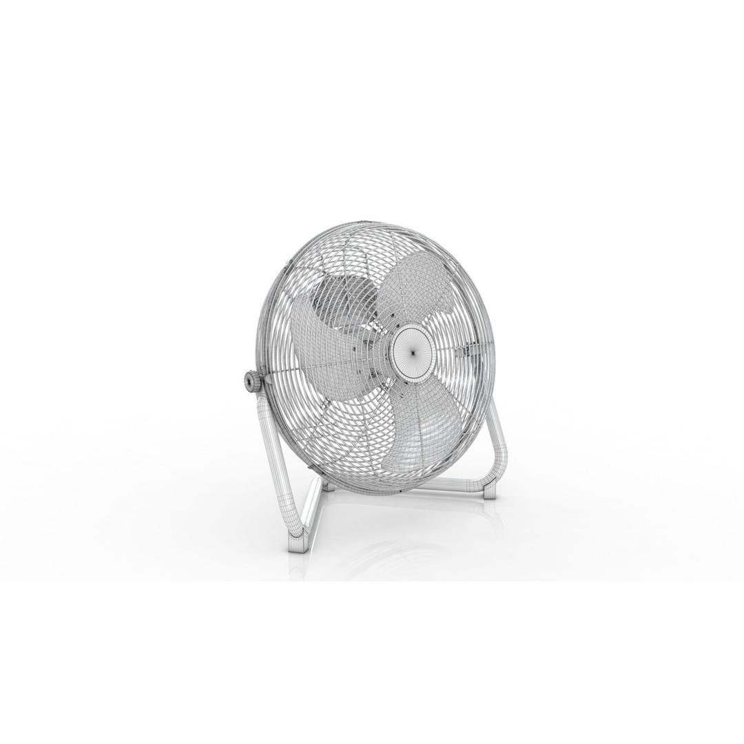Heavy Duty Floor Fan 3D Model – Industrial High Velocity Asset, PBR, FBX, OBJ - View 17