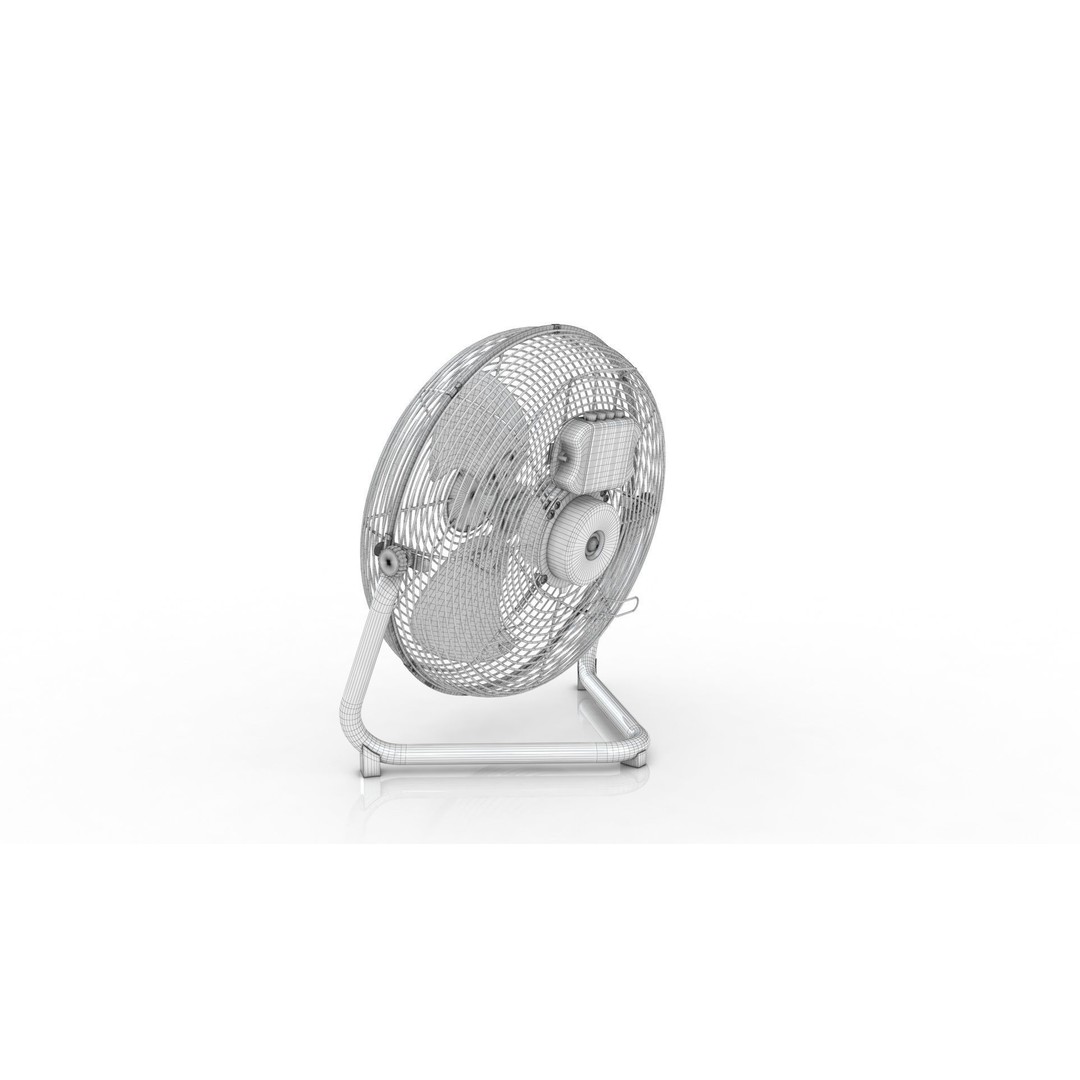 Heavy Duty Floor Fan 3D Model – Industrial High Velocity Asset, PBR, FBX, OBJ - View 19