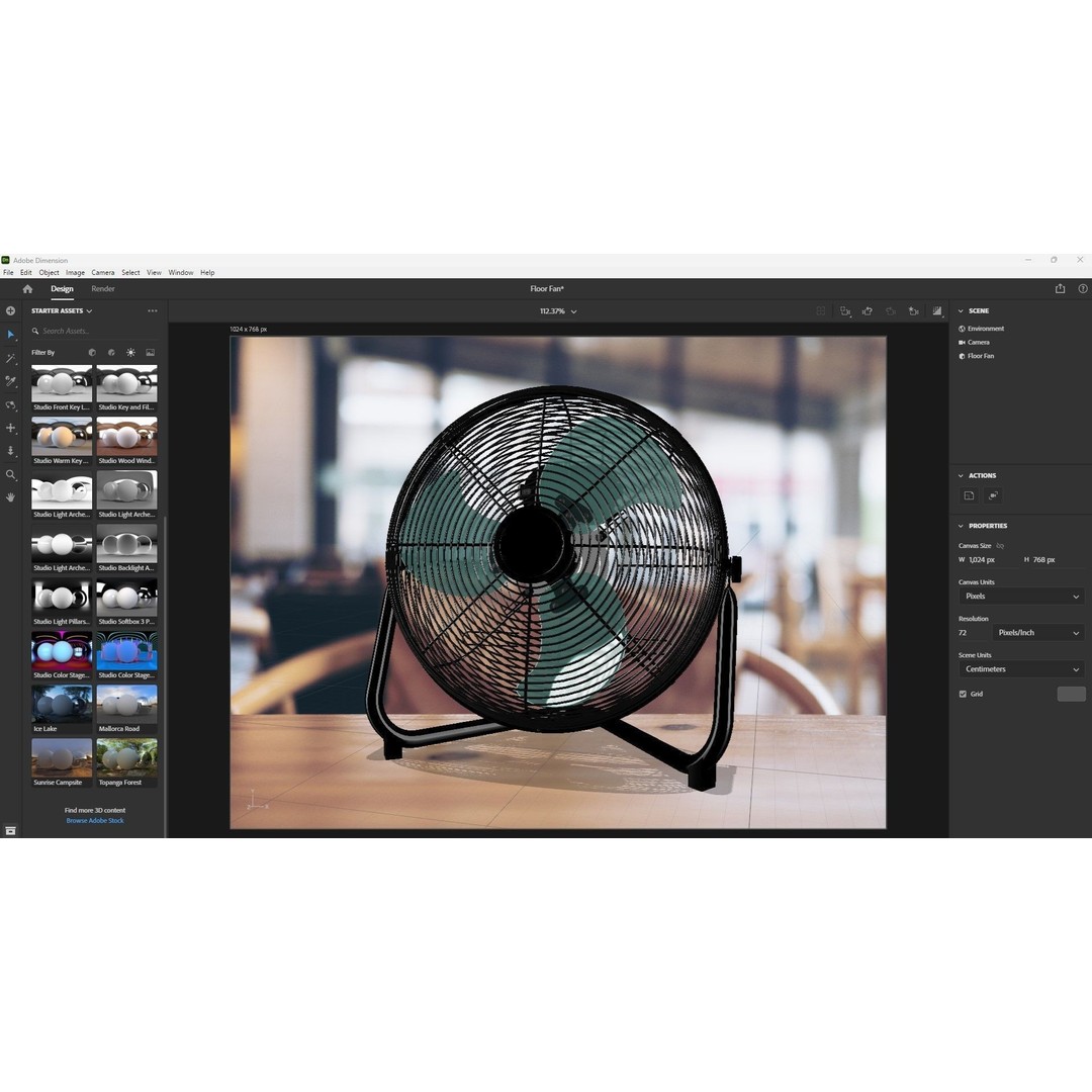 Heavy Duty Floor Fan 3D Model – Industrial High Velocity Asset, PBR, FBX, OBJ - View 27