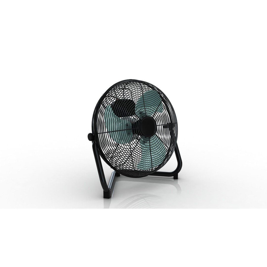 Heavy Duty Floor Fan 3D Model – Industrial High Velocity Asset, PBR, FBX, OBJ - View 3