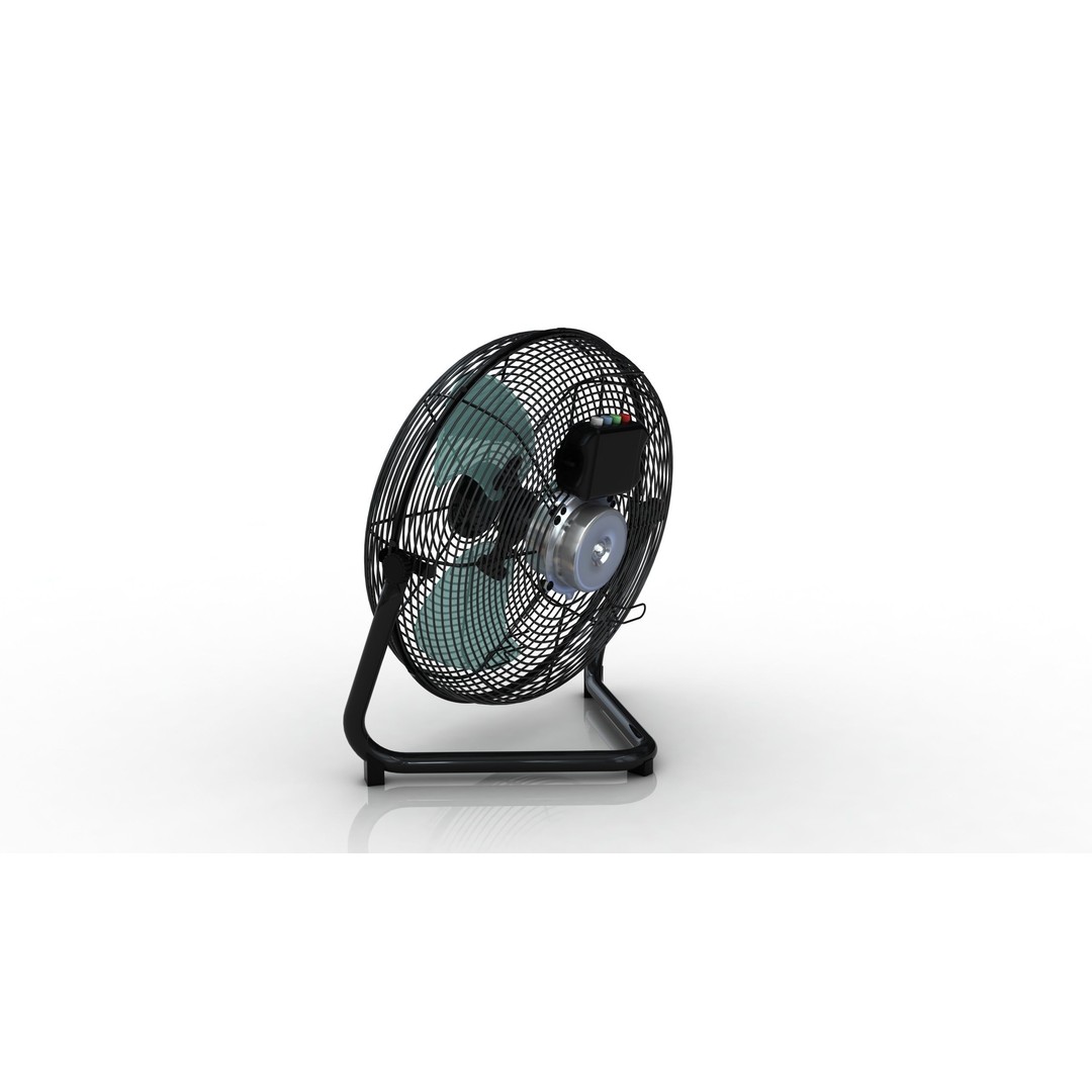 Heavy Duty Floor Fan 3D Model – Industrial High Velocity Asset, PBR, FBX, OBJ - View 5