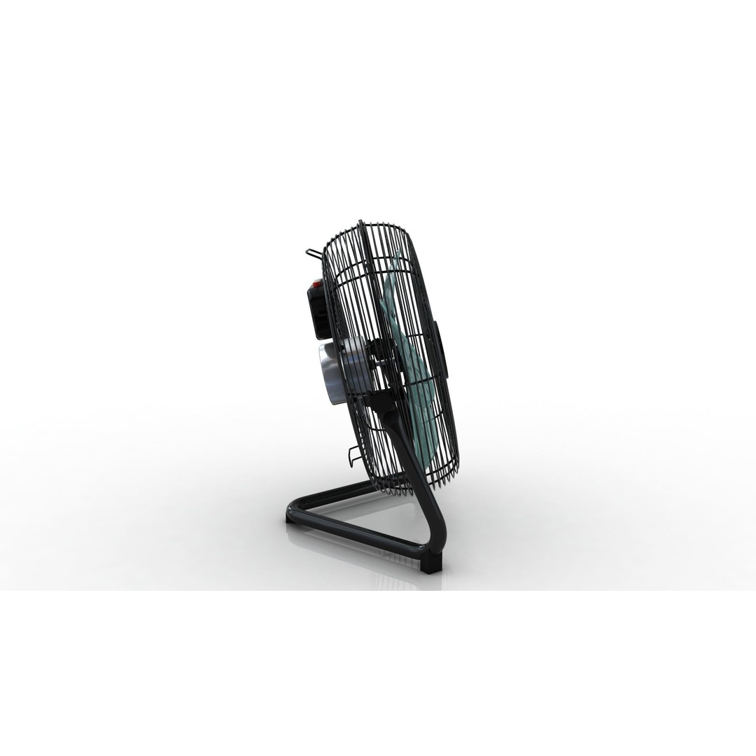 Heavy Duty Floor Fan 3D Model – Industrial High Velocity Asset, PBR, FBX, OBJ - View 6