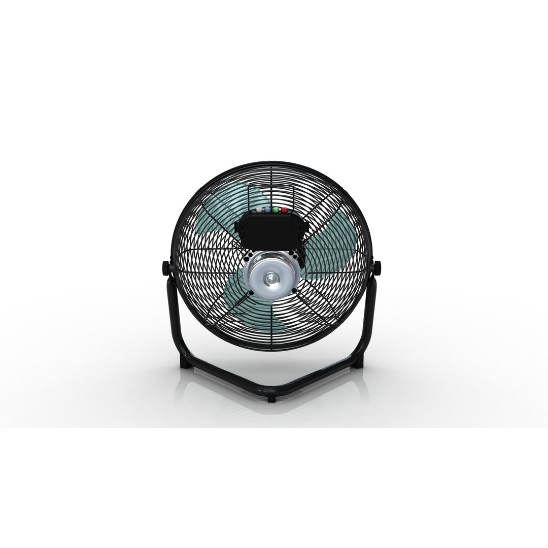Heavy Duty Floor Fan 3D Model – Industrial High Velocity Asset, PBR, FBX, OBJ - View 7