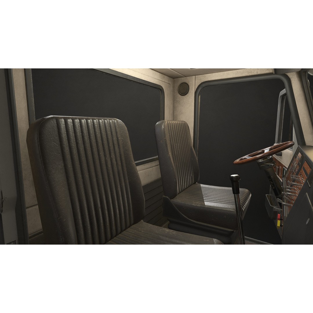 Semi Truck Day Cab 3D Model – Low Poly Game Ready Asset, FBX - View 12