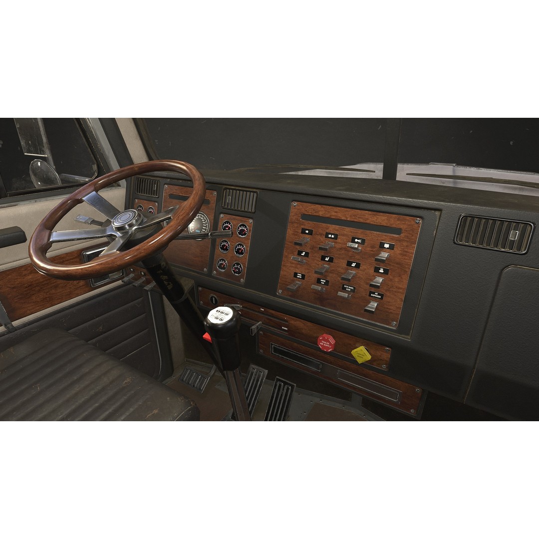 Semi Truck Day Cab 3D Model – Low Poly Game Ready Asset, FBX - View 14