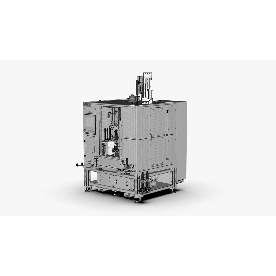 Automatic Press Fit Circlip Shaft Assembly Machine 3D Model – Industrial Automation Asset, FBX, OBJ