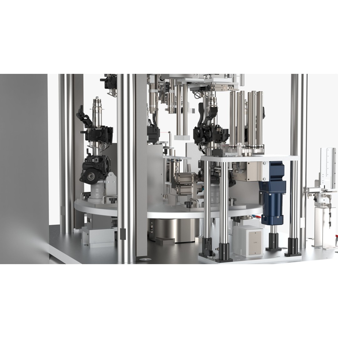 Automatic Press Fit Circlip Shaft Assembly Machine 3D Model – Industrial Automation Asset, FBX, OBJ - View 32
