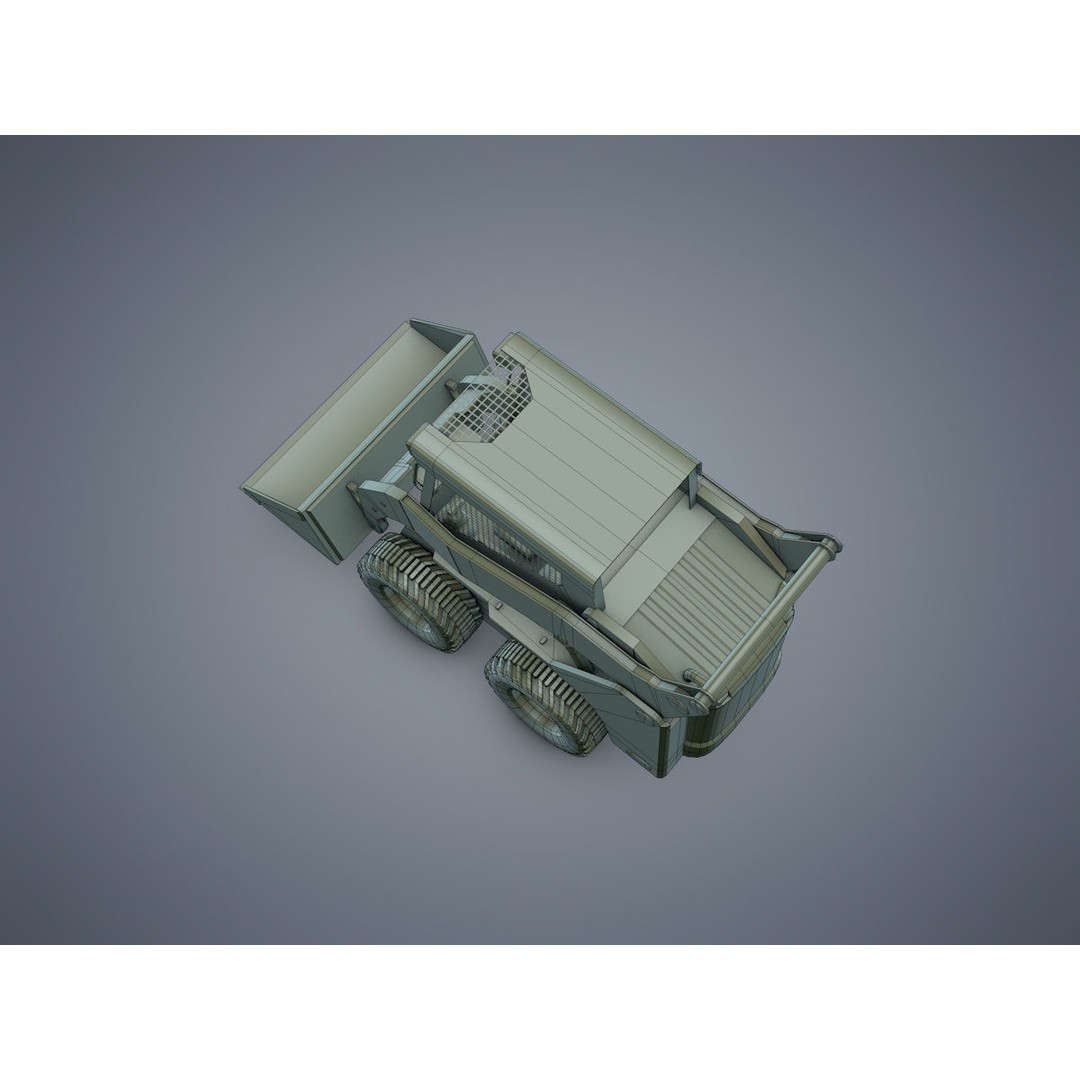Skid-Steer Loader 3D Model – Low Poly Game Asset, FBX, PBR - View 17