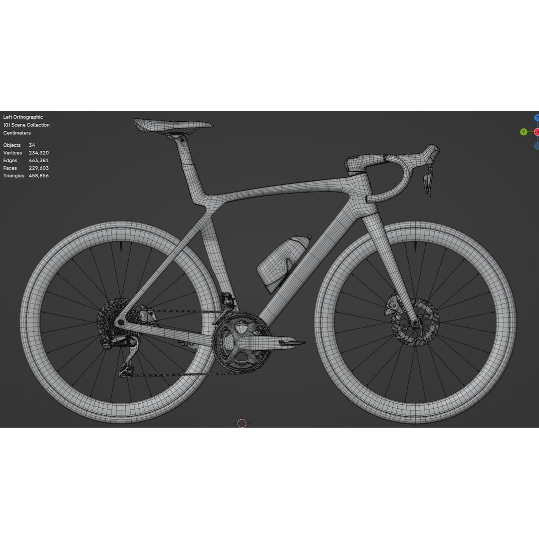 Trek Madone SLR 9 Gen 8 3D Model – High Poly Rigged Bicycle, Blender - View 24