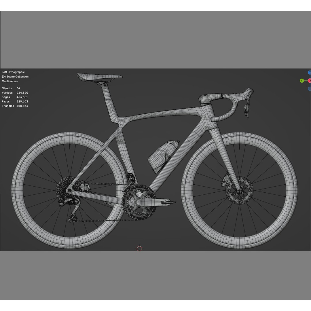 Trek Madone SLR 9 Gen 8 3D Model – High Poly Rigged Bicycle, Blender - View 25