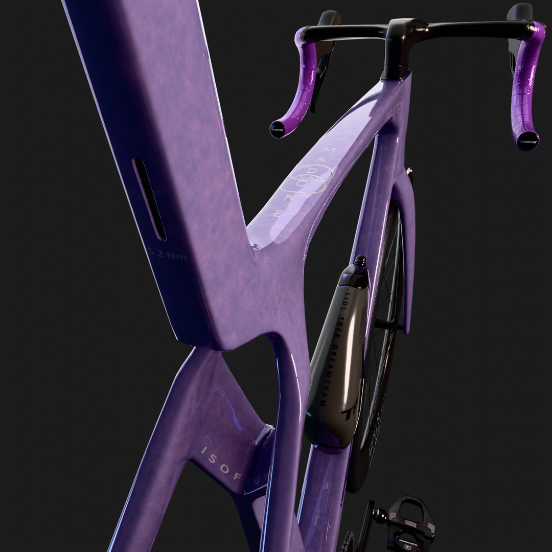 Trek Madone SLR 9 Gen 8 3D Model – High Poly Rigged Bicycle, Blender - View 6