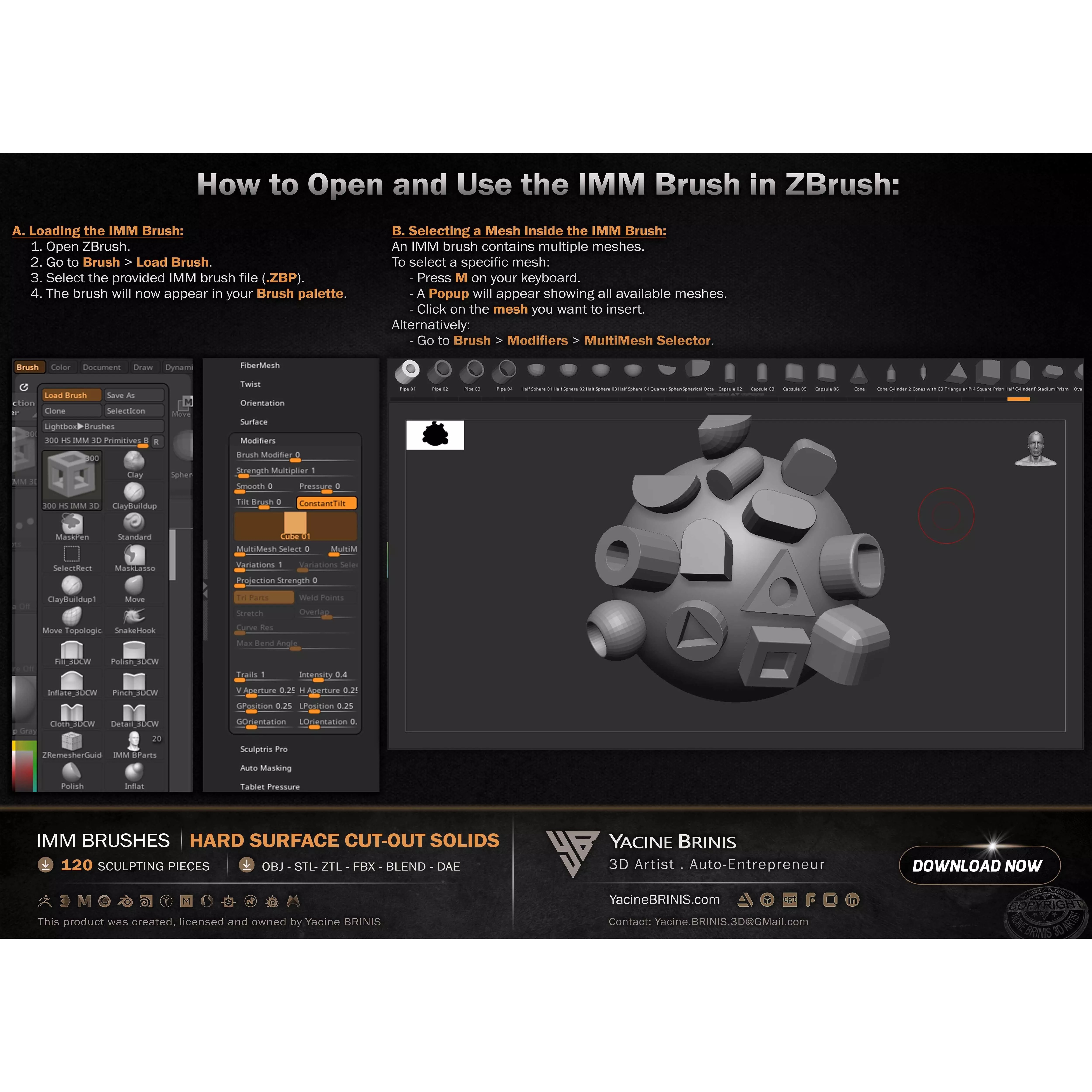 120 Hard Surface IMM Cut-Out Solids - Low-Poly 3D Model - View 23