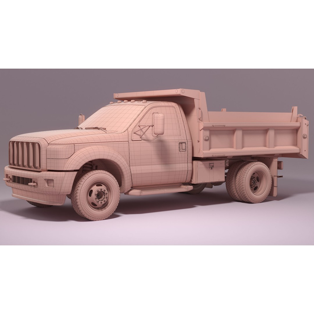 Dump Truck 3D Model – High Poly Industrial Vehicle, FBX, OBJ, Blender - View 23