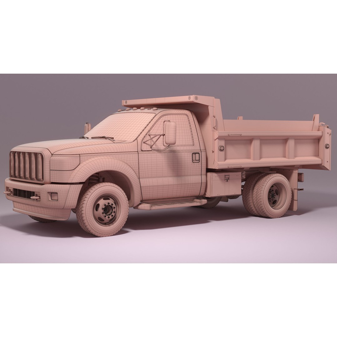 Dump Truck 3D Model – High Poly Industrial Vehicle, FBX, OBJ, Blender - View 25