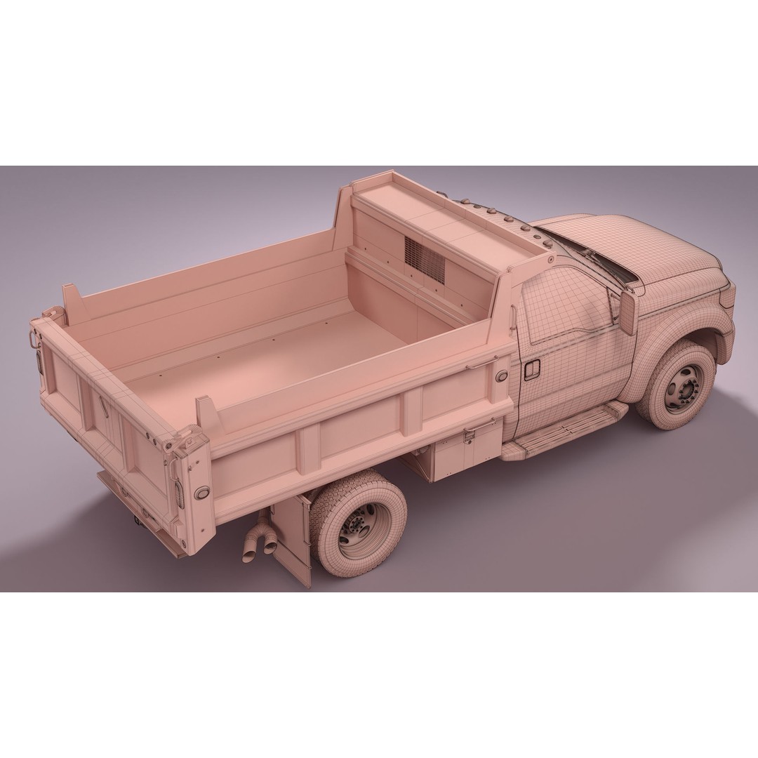 Dump Truck 3D Model – High Poly Industrial Vehicle, FBX, OBJ, Blender - View 26